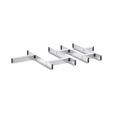 cubio adjustable metal divider kit 10 compartment - WxDxH: 1050x650x75mm - galvanised steel