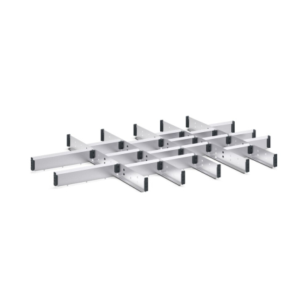 cubio adjustable metal divider kit 23 compartment - WxDxH: 1050x750x75mm - galvanised steel