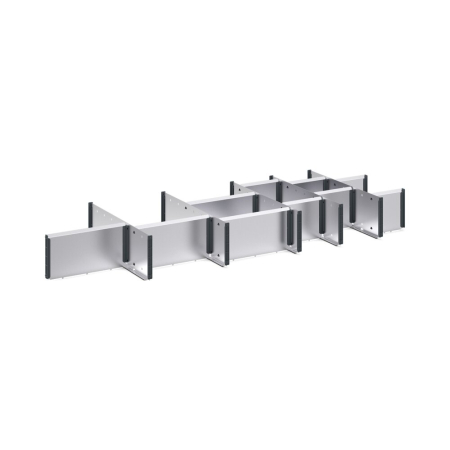 cubio adjustable metal divider kit 16 compartment - WxDxH: 1300x525x150mm - galvanised steel