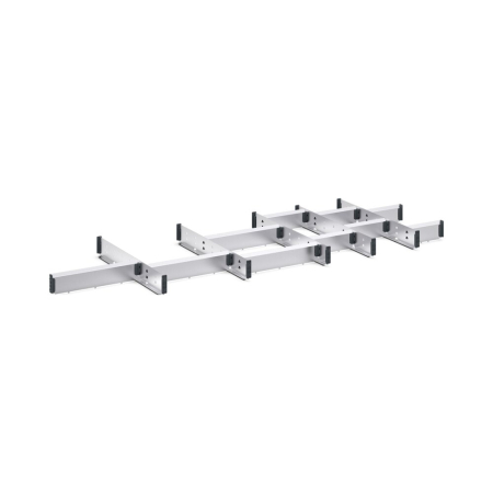 cubio adjustable metal divider kit 16 compartment - WxDxH: 1300x525x75mm - galvanised steel