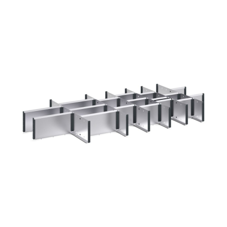 cubio adjustable metal divider kit 24 compartment - WxDxH: 1300x650x150mm - galvanised steel