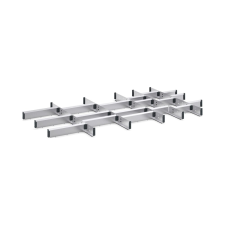cubio adjustable metal divider kit 24 compartment - WxDxH: 1300x750x75mm - galvanised steel