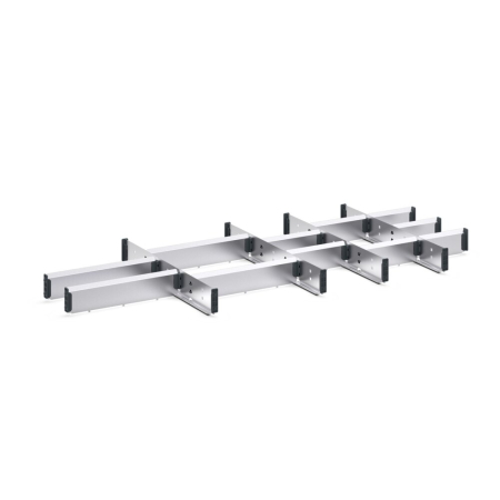 cubio adjustable metal divider kit 16 compartment - WxDxH: 1050x525x75mm - galvanised steel