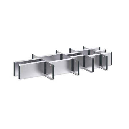 cubio adjustable metal divider kit 16 compartment - WxDxH: 1050x525x100mm - galvanised steel
