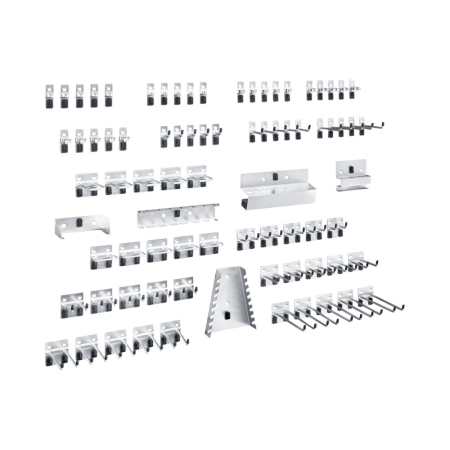perfo hook kit 80 piece - zinc plated