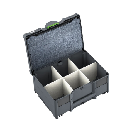 bott Systainer³ M 187 with divider kit and lid insert - WxDxH: 396x296x187 - plastic / RAL 7016