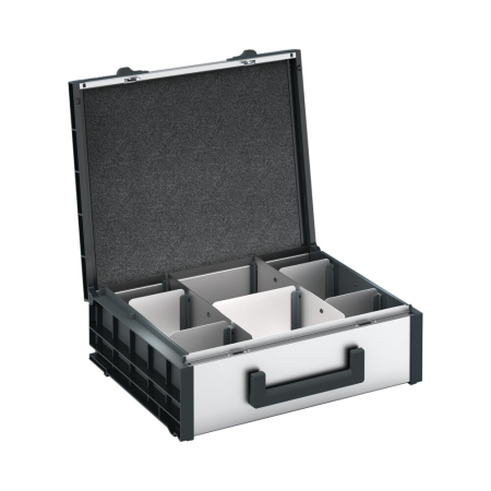 varioCase M 135 with divider set WxDxH: 396x337x135mm - anodised aluminium
