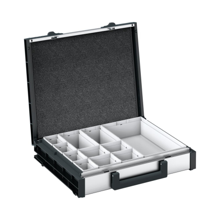 varioCase M 84 with 11 boxes WxDxH: 396x337x84mm - anodised aluminium