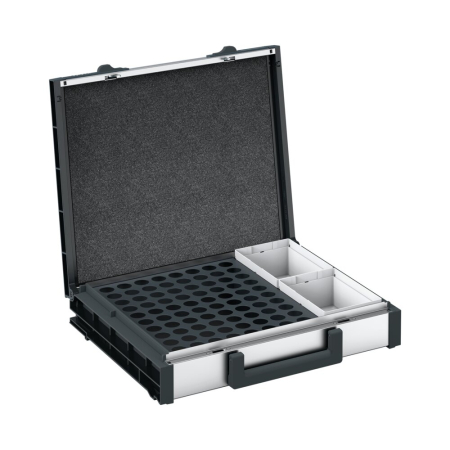 varioCase M 84 with nozzle insert for 80 jets and 2 boxes - WxDxH: 396x337x84mm - anodised aluminium