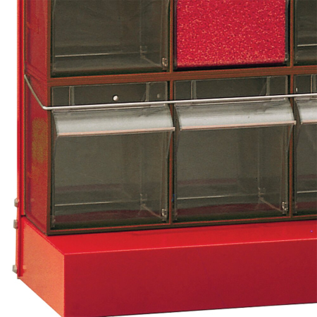 Restraining bar for 9 comp tilt box WxDxH: 600x68x10mm - zinc plated