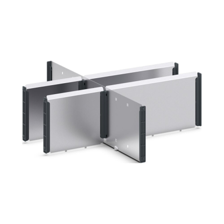 verso adjustable metal divider kit 6 compartment - WxDxH: 525x550x175mm - galvanised steel