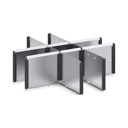 verso adjustable metal divider kit 9 compartment - WxDxH: 525x550x175mm - galvanised steel