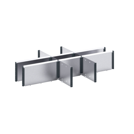 verso adjustable metal divider kit 9 compartment - WxDxH: 800x550x175mm - galvanised steel