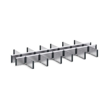 verso adjustable metal divider kit 21 compartment - WxDxH: 1050x550x100/125mm - galvanised steel