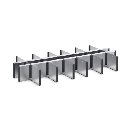verso adjustable metal divider kit 21 compartment - WxDxH: 1050x550x175mm - galvanised steel