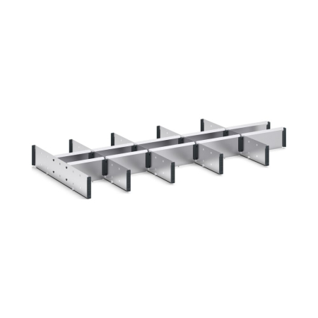verso adjustable metal divider kit 16 compartment - WxDxH: 1300x550x100/125mm - galvanised steel