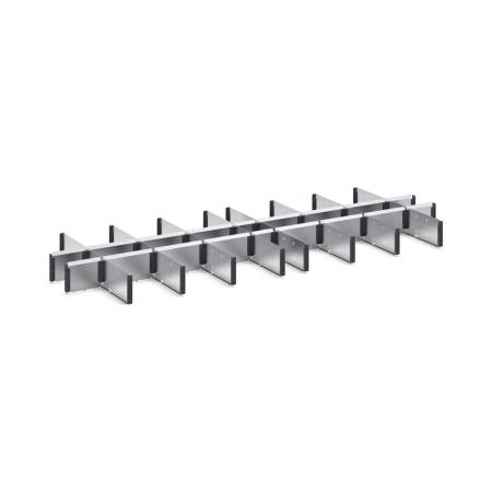 verso adjustable metal divider kit 27 compartment - WxDxH: 1300x550x100/125mm - galvanised steel
