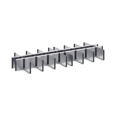 verso adjustable metal divider kit 27 compartment - WxDxH: 1300x550x175mm - galvanised steel