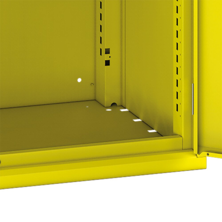 verso hazardous substance cupboard with 2x sealed sump tray/shelves - WxDxH: 525x350x800mm - RAL 1023