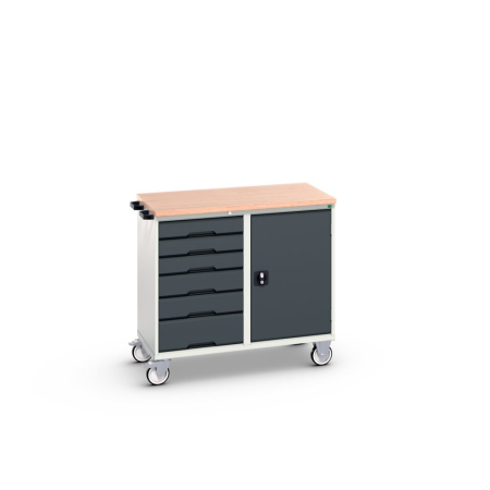 verso maintenance trolley (multiplex) 525/525 wide, 6 drawer / cupboard WxDxH: 1050x600x980mm