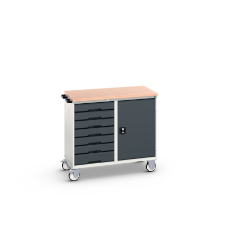 verso maintenance trolley (multiplex) 525/525 wide, 7 drawer / cupboard WxDxH: 1050x600x980mm