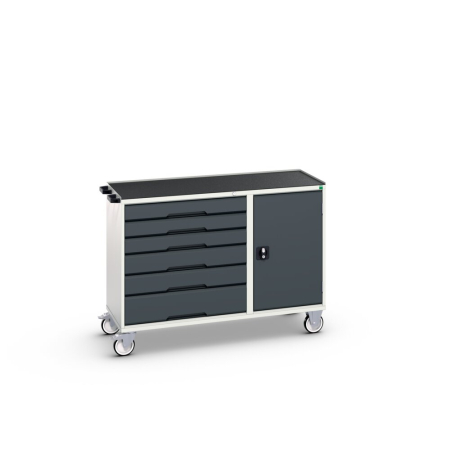 verso maintenance trolley (top tray) 800/525 wide, 6 drawer / cupboard WxDxH: 1300x550x965mm