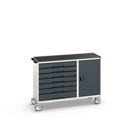 verso maintenance trolley (top tray) 800/525 wide, 7 drawer / cupboard WxDxH: 1300x550x965mm