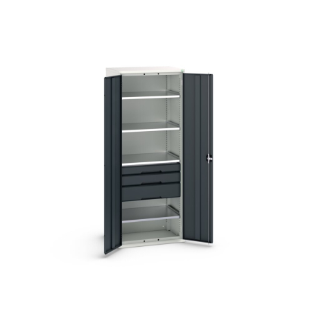 verso cupboard with 4x shelves, 3x drawers WxDxH: 800x550x2000mm