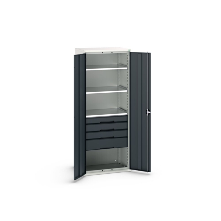verso cupboard with 3x shelves, 4x drawers WxDxH: 800x550x2000mm