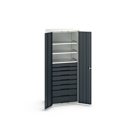 verso cupboard with 3x shelves, 8x drawers WxDxH: 800x550x2000mm