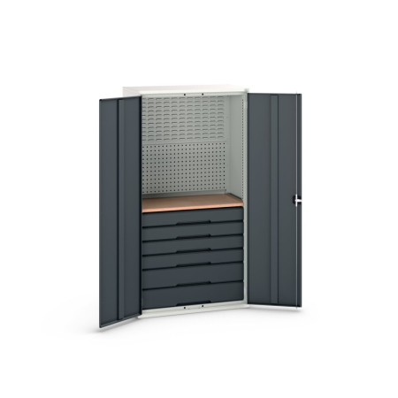 verso cupboard 2x panels, 1x shelf, 6x drwr, 1x worktop WxDxH: 1050x550x2000mm