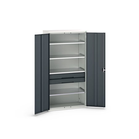verso cupboard with 4x shelves, 2x drawers WxDxH: 1050x550x2000mm