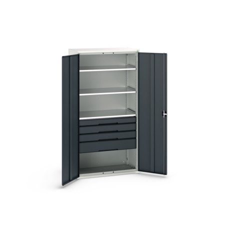 verso cupboard with 3x shelves, 4x drawers WxDxH: 1050x550x2000mm
