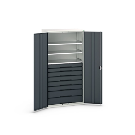 verso cupboard with 3x shelves, 8x drawers WxDxH: 1050x550x2000mm