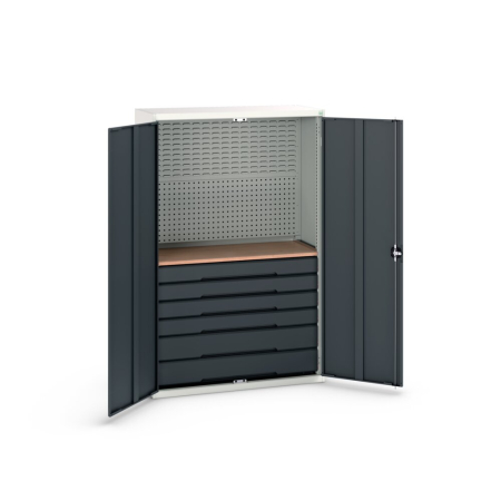 verso cupboard 2x panels, 1x shelf, 6x drwr, 1x worktop WxDxH: 1300x550x2000mm