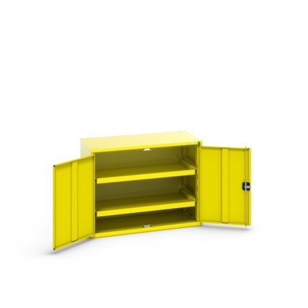 verso hazardous substance cupboard with 2x sealed sump tray/shelves - WxDxH: 1050x550x800mm - RAL 1023