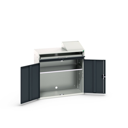 verso computer cupboard with 1 shelf, 1 sliding tray WxDxH: 1050x550x1130mm
