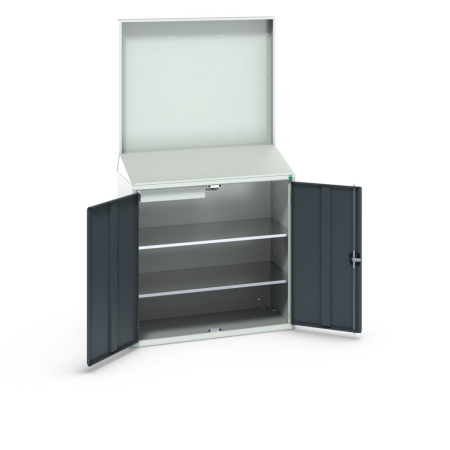 verso economy lectern (plain backpanel) with 2x shelves, 1x drawer WxDxH: 1050x550x2000mm