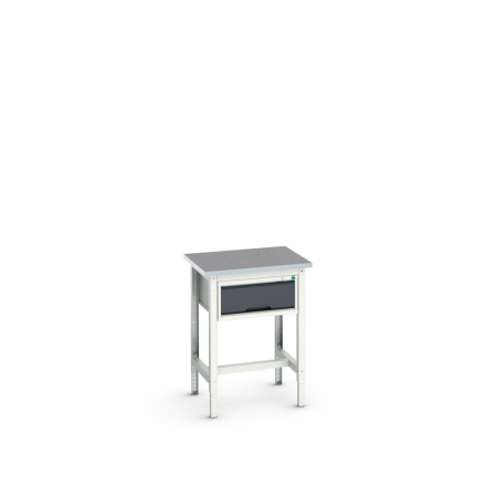 verso framework bench (lino) adj height with 1 drawer cabinet WxDxH: 700x600x780-930mm