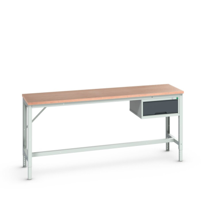 verso framework bench (multiplex) adj height with 1 drawer cabinet WxDxH: 2000x600x780-930mm