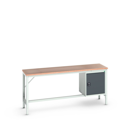 verso framework bench (multiplex) adj height with cupboard WxDxH: 2000x600x780-930mm