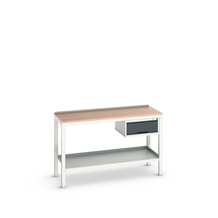 verso welded bench (multiplex) with 1 drawer cabinet WxDxH: 1500x600x930mm