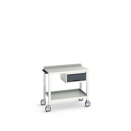 verso mobile welded bench (steel) with 1 drawer cabinet WxDxH: 1000x600x910mm