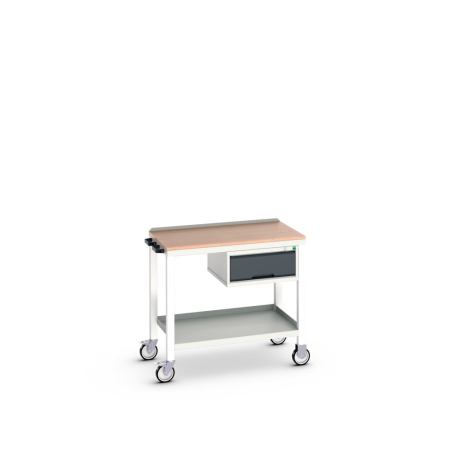 verso mobile welded bench (multiplex) with 1 drawer cabinet WxDxH: 1000x600x930mm