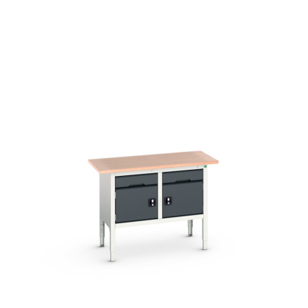 verso storage bench (multiplex) 1 drawer-door / 1 drawer-door WxDxH: 1250x600x830-930mm