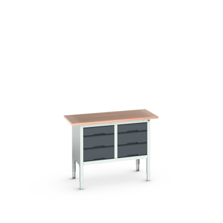 verso storage bench (multiplex) 3 drawer / 3 drawer WxDxH: 1250x600x830-930mm
