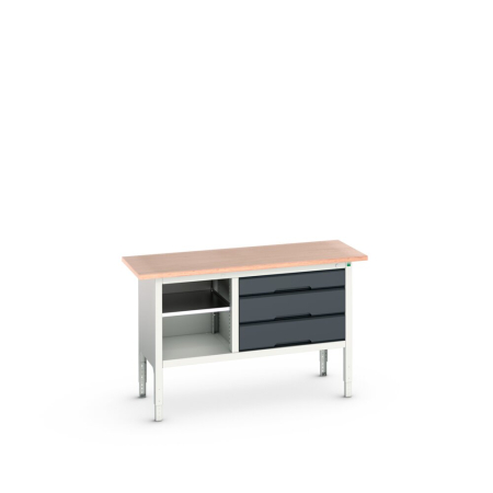 verso storage bench (multiplex) open / 3 drawer WxDxH: 1500x600x830-930mm