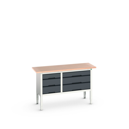 verso storage bench (multiplex) 3 drawer / 3 drawer WxDxH: 1500x600x830-930mm