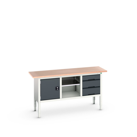 verso storage bench (multiplex) cupboard / 3 drawer / cupboard WxDxH: 1750x600x830-930mm