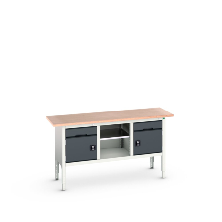verso storage bench (multiplex) 1 drawer-door / open / 1 drawer-door WxDxH: 1750x600x830-930mm
